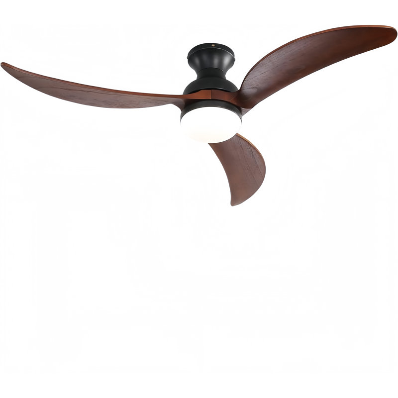 132.1Cm Ceiling Fan with Remote Control and Light Kit Include, Brown