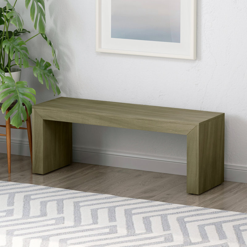 Banc de salle à manger en bois d'acacia, chêne gris clair