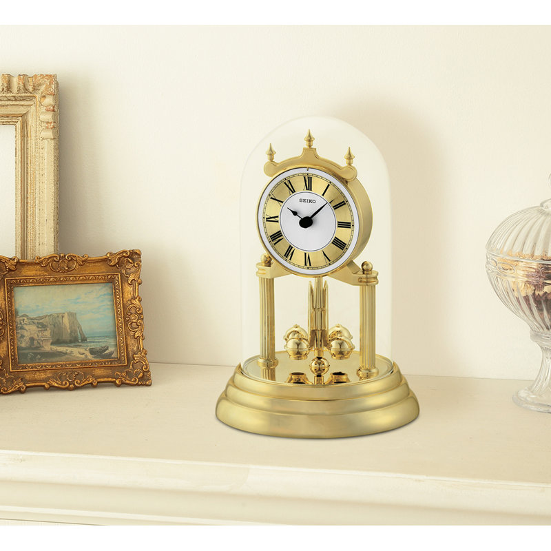 QHN006GLH Desk & Table Clock, Gold