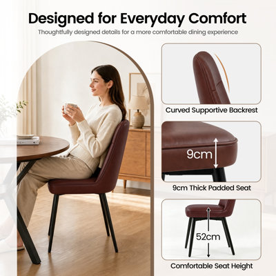 47cm H Upholstered Upholstered Back Side Chair