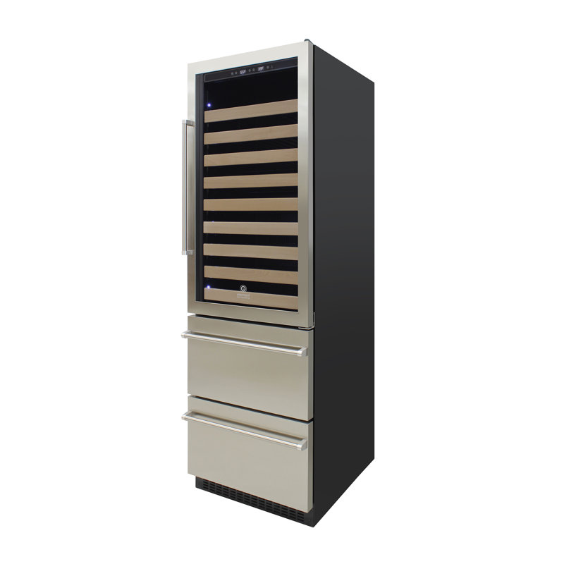 Elegant 155-Bottle Dual-Zone Freestanding Wine & Beverage Cooler with LED Lighting