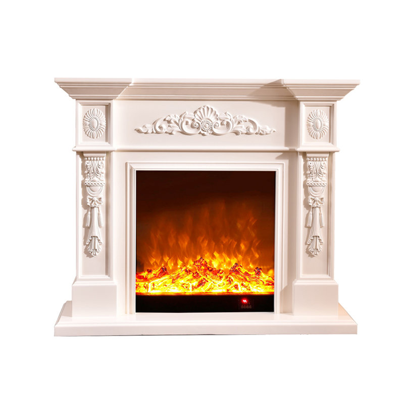 Foyer électrique de style européen, Blanc, H 31,5 po x l 39,37 po x P 12,99 po