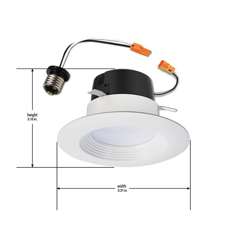 4'' White Matte LED Retrofit Recessed Lighting Kit