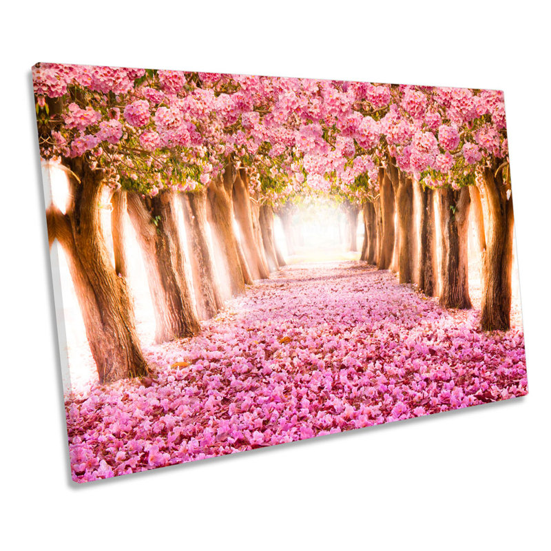 Romantic Blossom Floral Tunnel - Wrapped Canvas Art Prints, 30.5cm H x 45.7cm W x 2cm D