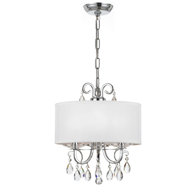 Itzhak 3 - Light Drum Pendant with Crystal Accents, Swarovski Spectra