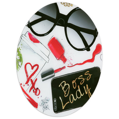 « patron lady », impression sur verre