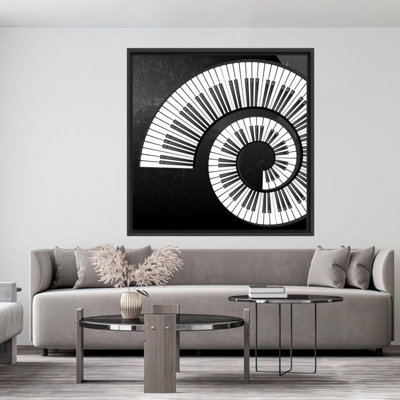 Stylish 3D Music-Themed Canvas Wall Art Featuring Piano Keys