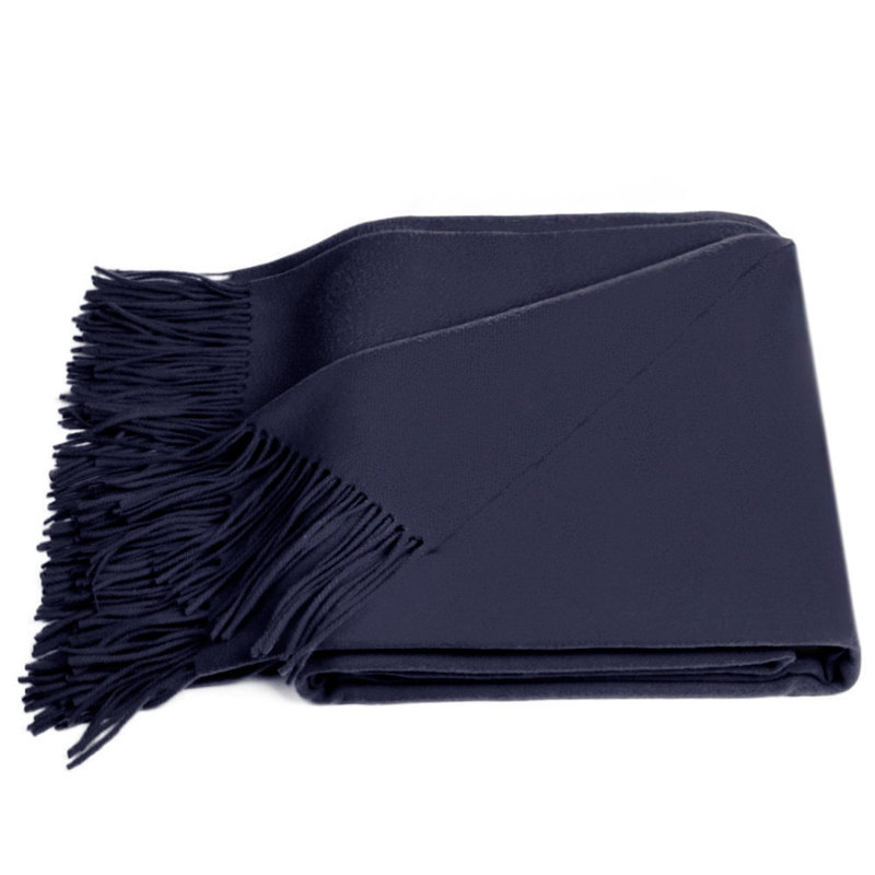 Hudie Quilted Throw Blanket, Navy