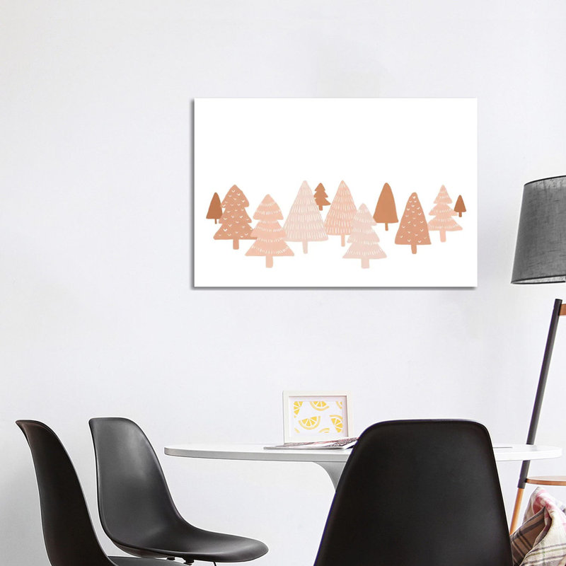 Blush Winter Trees - Wrapped Canvas Print, 101.6 cm H x 66.04 cm W x 1.91 cm D