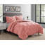Ensemble d'édredon de 3 pièces en microfibre à nervures Swift Home - couleurs unies et motifs rayés - toutes saisons, durable, facile d'entretien-156299570-156299531