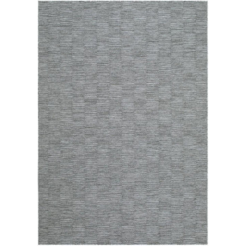 Tein Machine Woven Rug, Gray/Black/Silver, Rectangle 9' x 12'