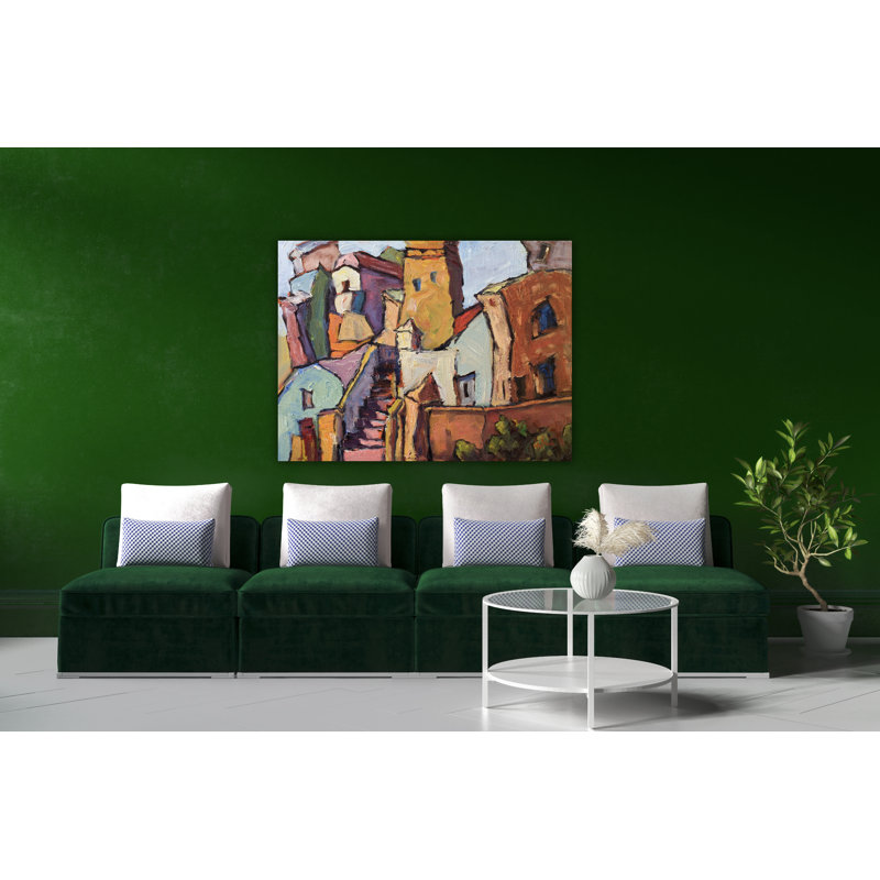 Shapes Of Santorini By John Beard - Gallery Wrapped Canvas Print Print by John Beard, 42'' H x 62'' W x 3" D, Wrapped Canvas
