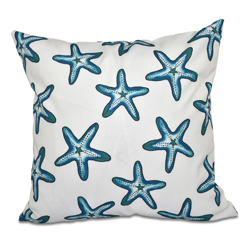 Beach Vacation Pillow Cover & Insert, 20" H x 20" W, Teal