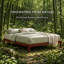 Cadre de lit plateforme écologique en bambou naturel, de style japonais-898012937-898012938