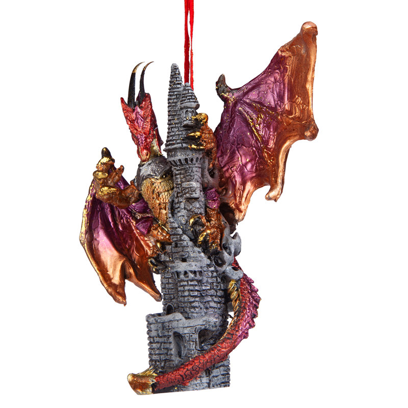 11.5cm Handmade Resin Dragon Hanging Figurine Ornament