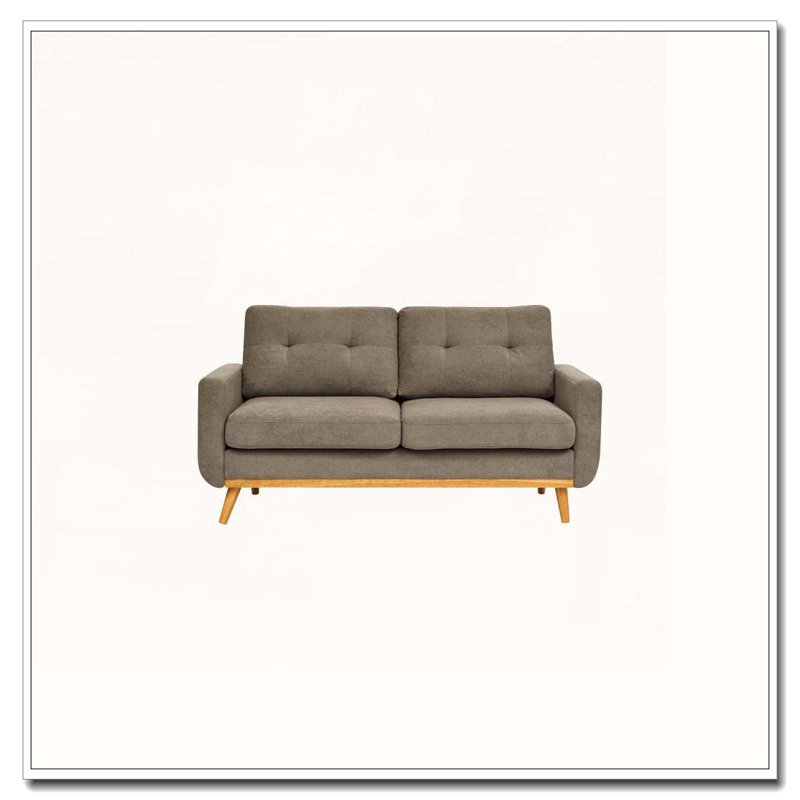 Canapé capitonné 67,7 po de largeur Mid-Century, Kaki
