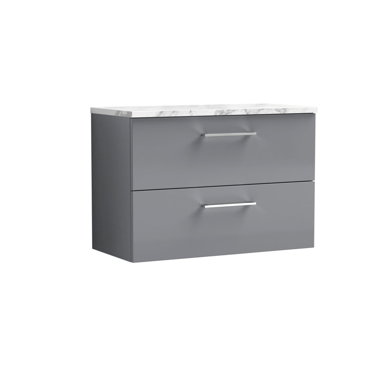 Arno 80.5cm Single Bathroom Vanity Base Only, Satin Grey