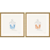 Pastoral Glass Blue & Orange Print by Dana Gibson