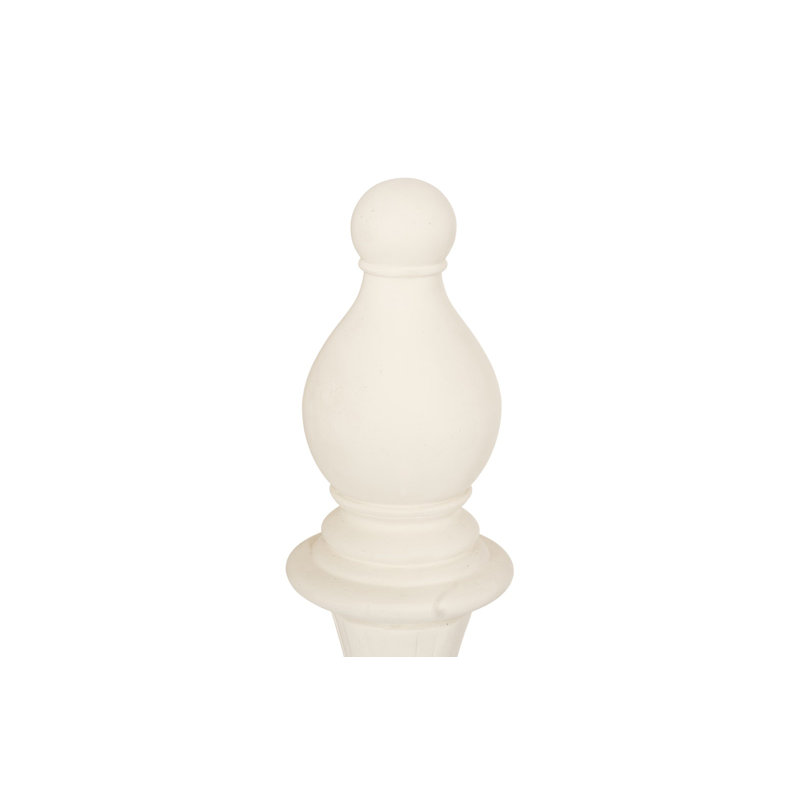 Small Cast Stone Bishop Chess Sculpture, Off White