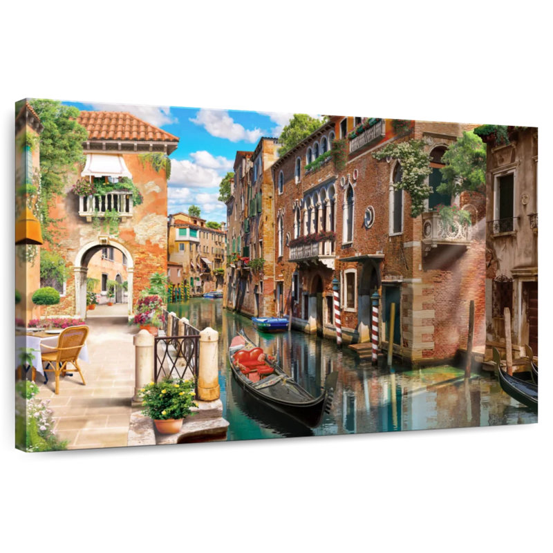 Mehar Venice Canal Houses, 34" H x 51" W