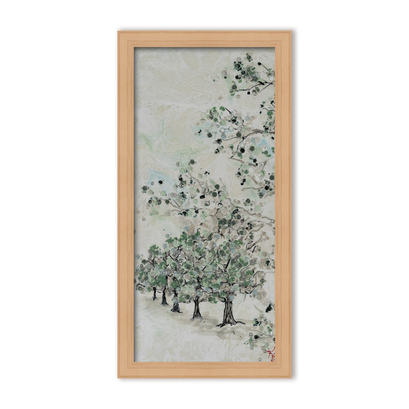 Nature Inspired "Budding Spring" Canvas Wall Art By , 16" H x 8" W x 1.125" D, Black, Framed Print