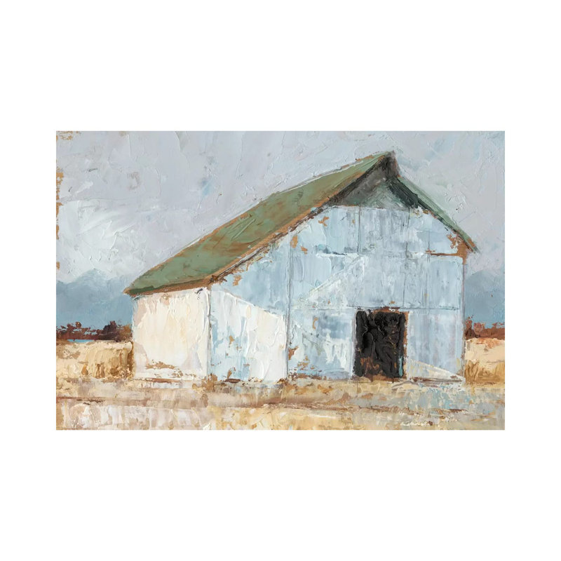 Whitewashed Barn I by Ethan Harper - Gallery-Wrapped Canvas Giclée on Canvas, 30.48 cm H x 45.72 cm W, Canvas