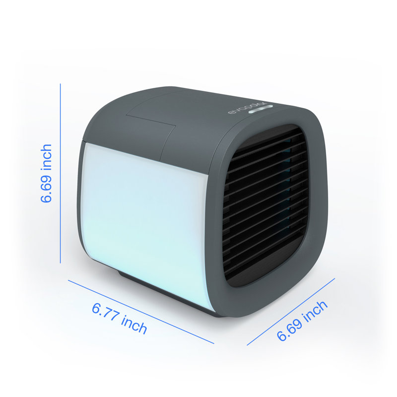 Gray Portable USB-Powered Personal Air Cooler and Humidifier