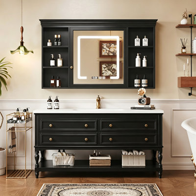 American retro floor-standing bathroom cabinet
