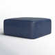 Heafield Square 35" Wide Full-Grain Genuine Italian Leather Ottoman
