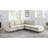 Linen Upholstered Modular Sectional with Metal Legs-1505973258