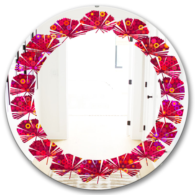 Miroir mural Leaves, H 23,6 po x l 23,6 po