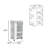 Bar Cart With Glass Door, 2-Side Shelves And Casters-1323364191