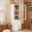 Vitrine haute 75,25 pouces avec porte en verre trempé pour le salon