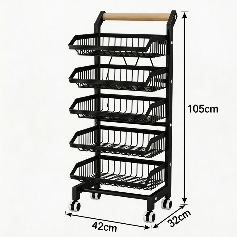 Metal Storage Rack, 105cm H x 42cm W x 32cm D