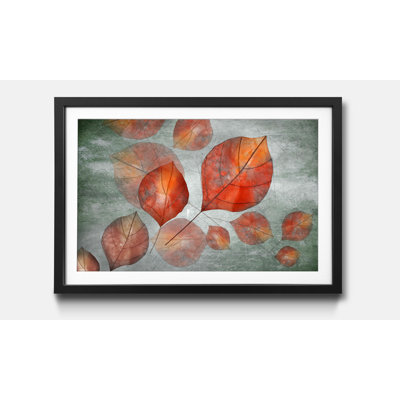 Streetart Flying Leaves 1 Piece Single Picture Frame Wall Art