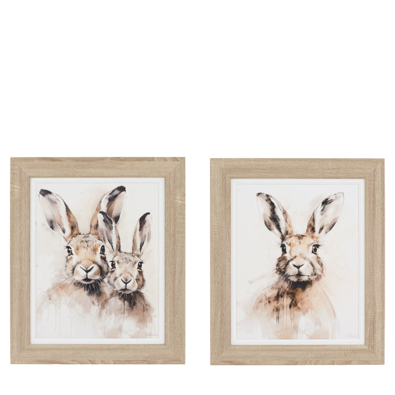 2 Piece Single Picture Frame Set on Paper / Printed Veneer