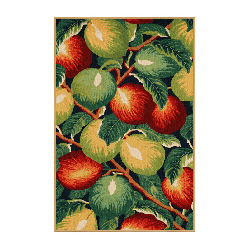 Washable Guava Hawaiian Area Rug, Rectangle 3' x 5'