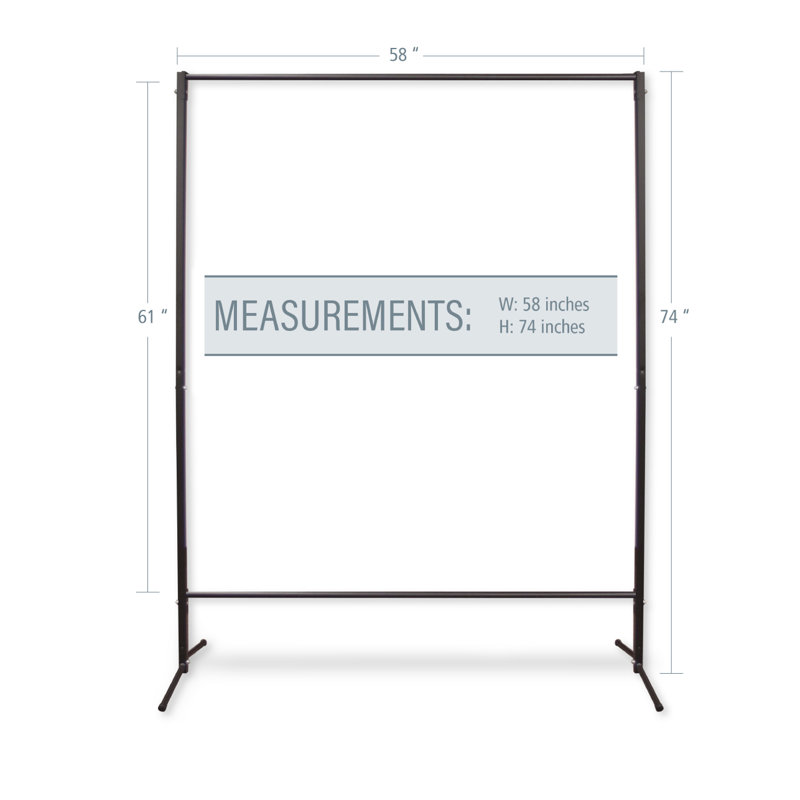 74'' H Single Panel Room Divider, 74" H x 58" W x 20.5" D