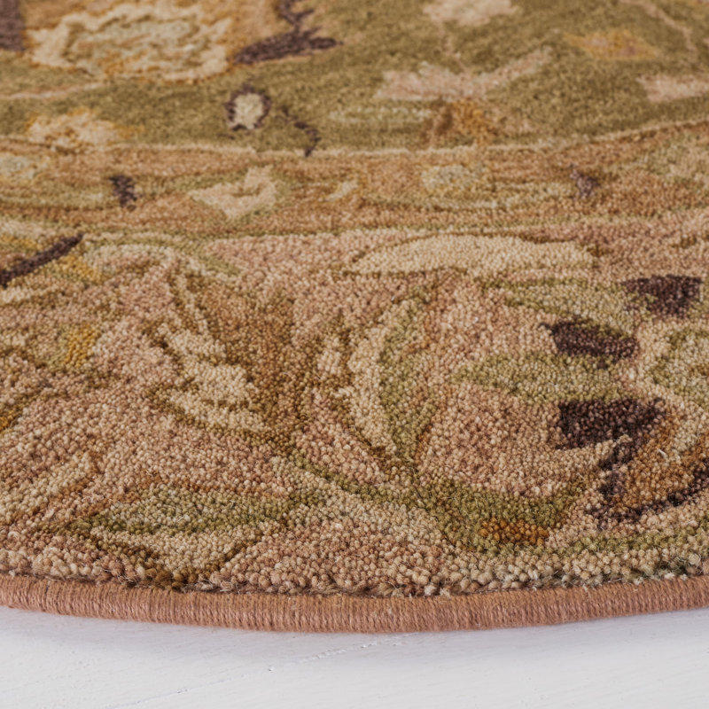 Tingley Hand Tufted Wool Oriental Rug, Round 6'