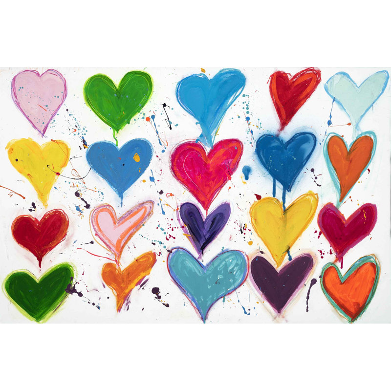 Heart Shower Print, 26" H x 40" W, Unframed
