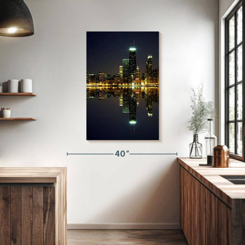 Aime Night In Chicago, 39" H x 26" W