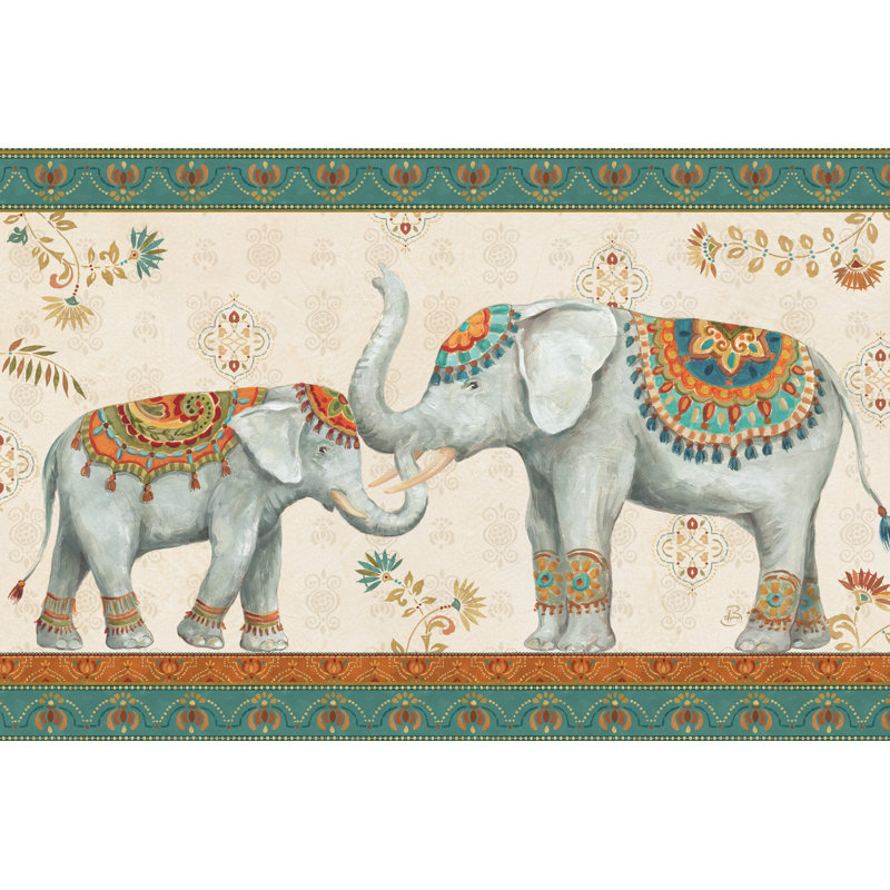 Elephant Walk I by Daphne Brissonnet - Wrapped Canvas Art Prints, 61cm H x 91cm W x 3.8cm D