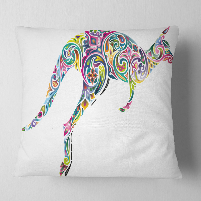 Oreiller Courant De Kangourou Floral Animal