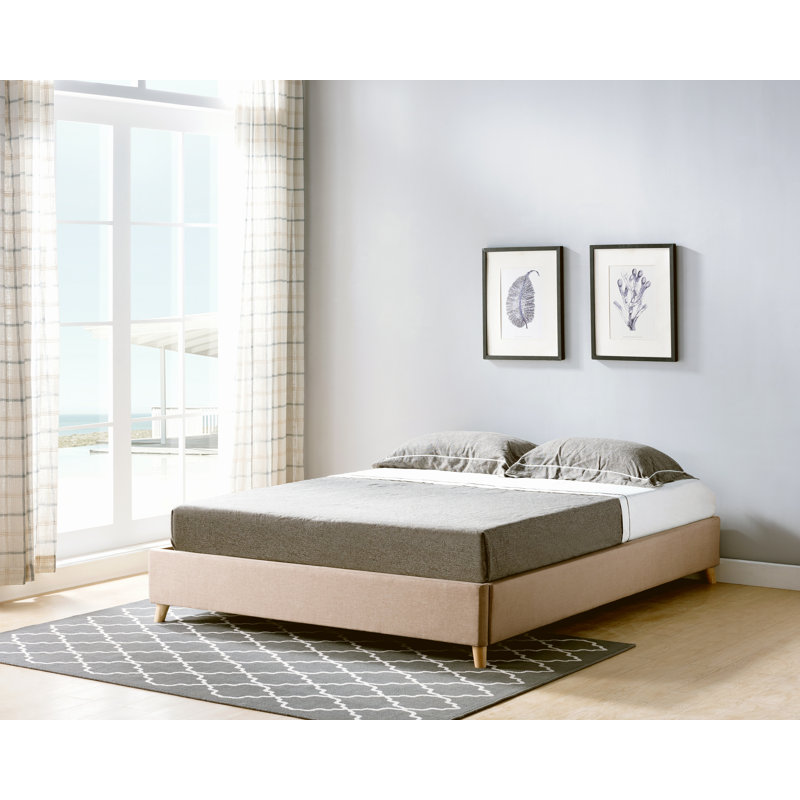 Goolsby Upholstered Platform Bed, Cinnamon