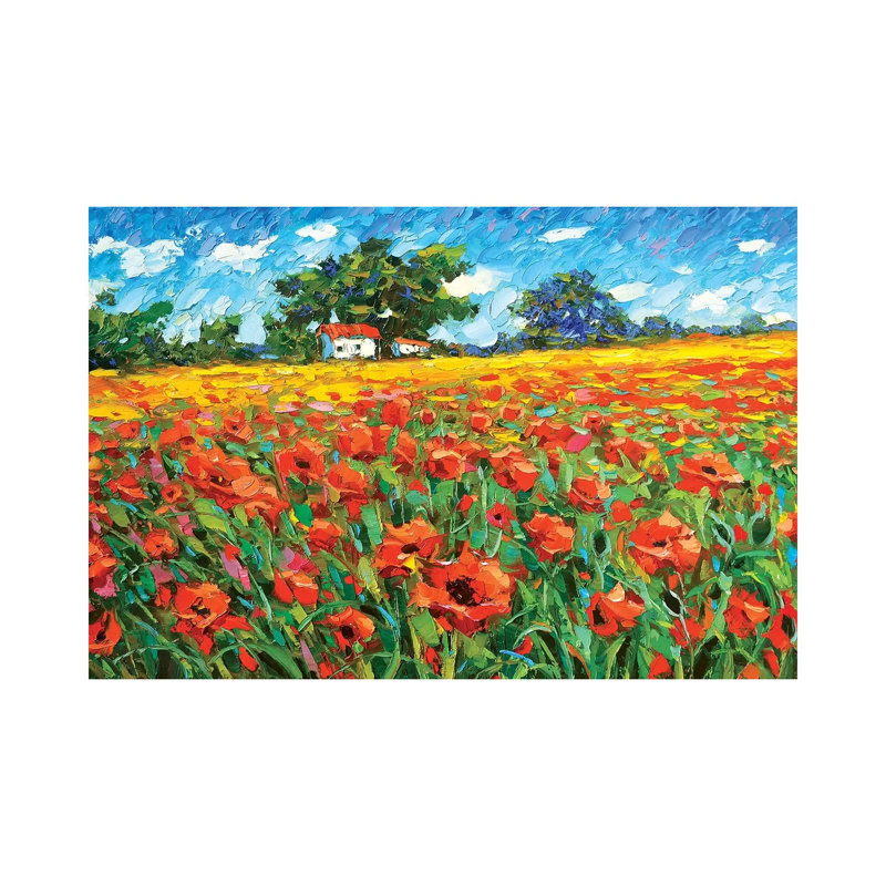 Poppies Afternoon 1 Piece Wall Art on Canvas