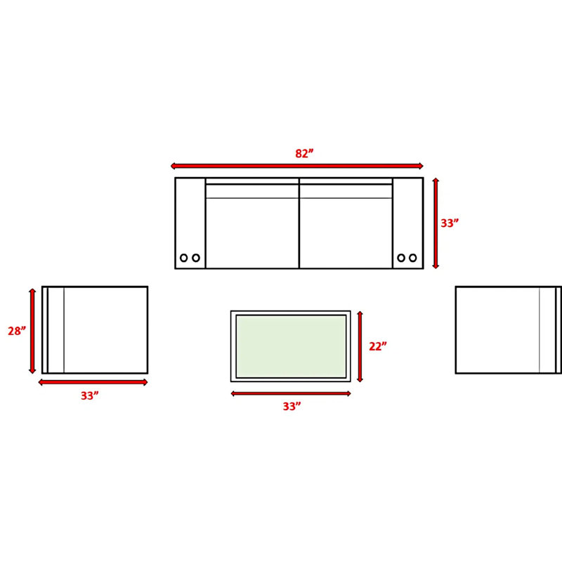 Ensemble modulaire de patio en osier toutes saisons avec coussins