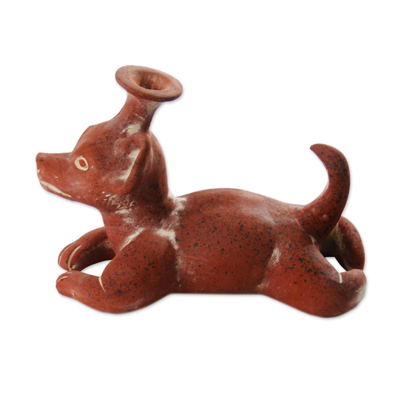 Sculpture en céramique xoloitzcuintli companion Zhane