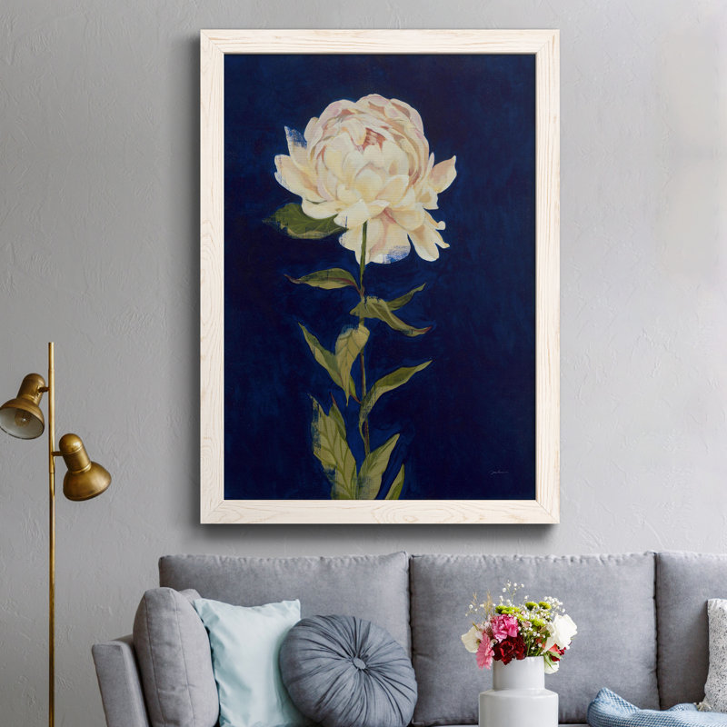 «Pretty As A Peony I», reproduction d'art sur papier, H 31,5 po x l 23,5 po x P 1,5 po, Papier blanc