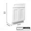 Armoire de base 30 po en bois massif à fermeture en douceur avec tablette réglable pour salle de bain