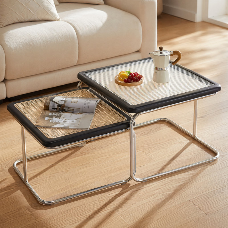 Ensemble de 2 tables basses gigognes modernes